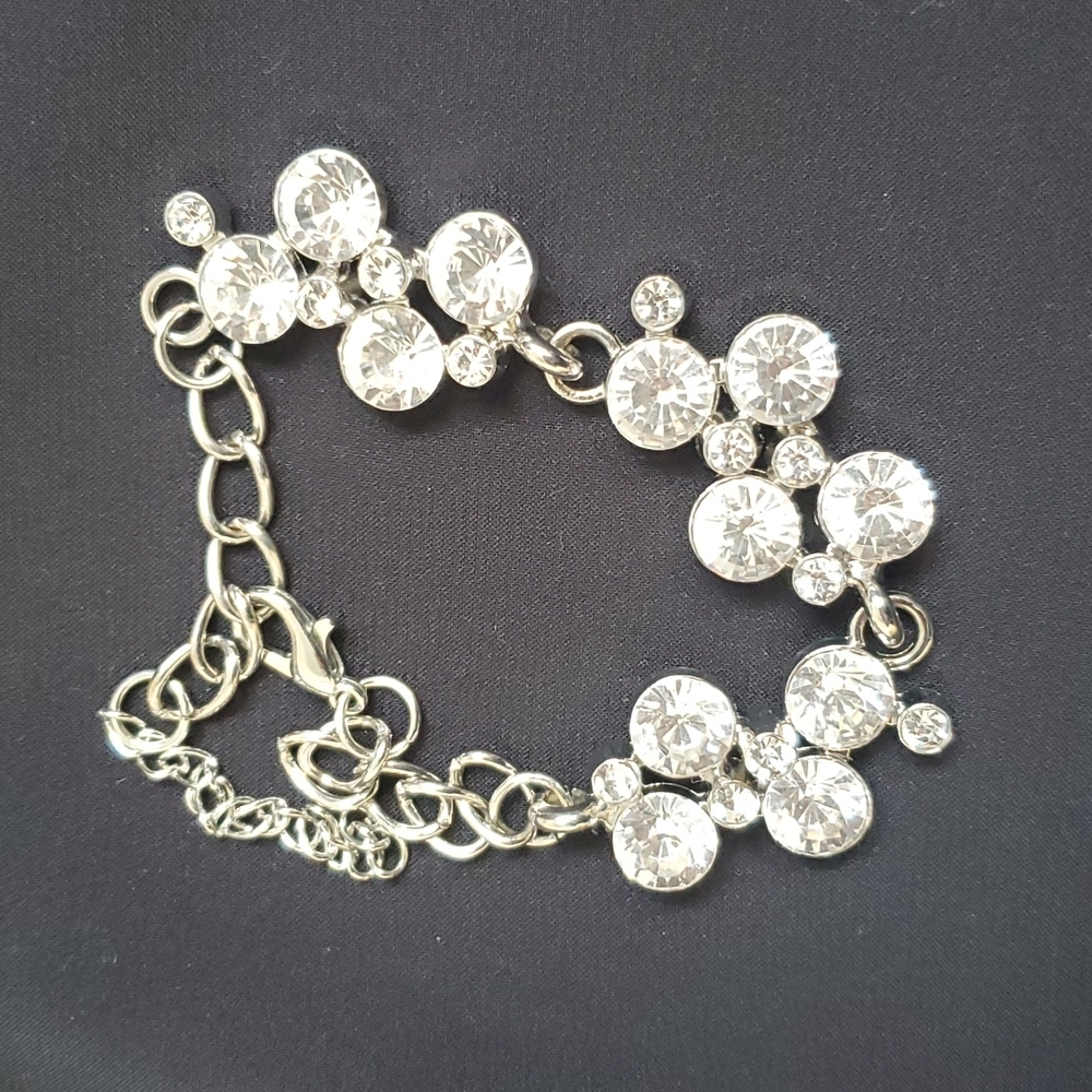 3/$10 Silver and diamond bracelet